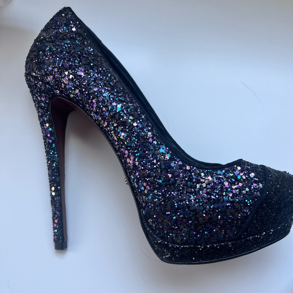 NWB Schutz Fernanda Glitter Pump Size 8! Gorgeous! So Much Fun!